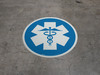Caduceus Medical Colored - Floor Sign Caduceus Medical Colored - Floor Sign