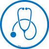 Stethoscope White - Floor Sign