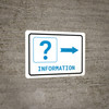 Information Right Arrow with Question Mark Landscape v2 - Wall Sign