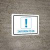 Information with Exclamation Mark Landscape v2 - Wall Sign