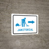 Janitorial Right Arrow with Icon Landscape v2 - Wall Sign