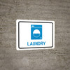 Laundry with Icon Landscape v2 - Wall Sign