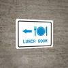Lunch Room Left Arrow with Icon Landscape v2 - Wall Sign Lunch Room Left Arrow with Icon Landscape v2 - Wall Sign