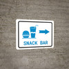 Snack Bar Right Arrow with Icon Landscape v2 - Wall Sign Snack Bar Right Arrow with Icon Landscape v2 - Wall Sign