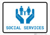 Social Services with Icon Landscape v2 - Wall Sign
