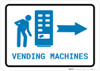 Vending Machines Right Arrow with Icon Landscape v2 - Wall Sign Vending Machines Right Arrow with Icon Landscape v2 - Wall Sign
