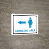 Womens Changing Area Left Arrow with Icon Landscape v2 - Wall Sign
