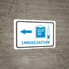 Immunization Left Arrow with Icon Landscape v2 - Wall Sign