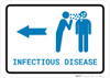Infectious Disease Left Arrow with Icon Landscape v2 - Wall Sign Infectious Disease Left Arrow with Icon Landscape v2 - Wall Sign