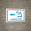 Laboratory Left Arrow with Icon Landscape v2 - Wall Sign Laboratory Left Arrow with Icon Landscape v2 - Wall Sign
