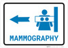 Mammography Left Arrow with Icon Landscape v2 - Wall Sign