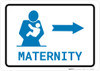 Maternity Right Arrow with Icon Landscape v2 - Wall Sign