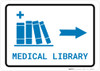 Medical Library Right Arrow with Icon Landscape v2 - Wall Sign Medical Library Right Arrow with Icon Landscape v2 - Wall Sign