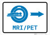 MRI/PET Scan Right Arrow with Icon Landscape v2 - Wall Sign