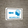 Neurology Left Arrow with Icon Landscape v2 - Wall Sign