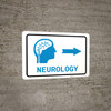 Neurology Right Arrow with Icon Landscape v2 - Wall Sign