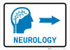 Neurology Right Arrow with Icon Landscape v2 - Wall Sign