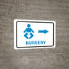 Nursery Right Arrow with Icon Landscape v2 - Wall Sign