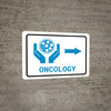 Oncology Right Arrow with Icon Landscape v2 - Wall Sign