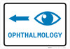 Ophthalmology Left Arrow with Icon Landscape v2 - Wall Sign Ophthalmology Left Arrow with Icon Landscape v2 - Wall Sign