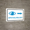 Ophthalmology Right Arrow with Icon Landscape v2 - Wall Sign