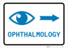 Ophthalmology Right Arrow with Icon Landscape v2 - Wall Sign