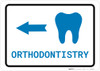 Orthodontistry Left Arrow with Icon Landscape v2 - Wall Sign