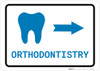 Orthodontistry Right Arrow with Icon Landscape v2 - Wall Sign