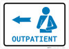 Outpatient Left Arrow with Icon Landscape v2 - Wall Sign Outpatient Left Arrow with Icon Landscape v2 - Wall Sign