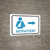 Outpatient Right Arrow with Icon Landscape v2 - Wall Sign Outpatient Right Arrow with Icon Landscape v2 - Wall Sign