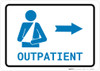 Outpatient Right Arrow with Icon Landscape v2 - Wall Sign Outpatient Right Arrow with Icon Landscape v2 - Wall Sign