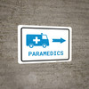 Paramedics Right Arrow with Icon Landscape v2 - Wall Sign