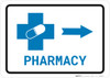Pharmacy Right Arrow with Icon Landscape v2 - Wall Sign