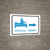 Physical Therapy Right Arrow with Icon Landscape v2 - Wall Sign