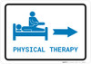 Physical Therapy Right Arrow with Icon Landscape v2 - Wall Sign