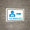 Pulmonology Right Arrow with Icon Landscape v2 - Wall Sign