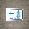 Radiology Left Arrow with Icon Landscape v2 - Wall Sign Radiology Left Arrow with Icon Landscape v2 - Wall Sign