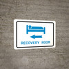 Recovery Room Left Arrow with Icon Landscape v2 - Wall Sign