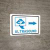 Ultrasound Right Arrow with Icon Landscape v2 - Wall Sign