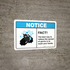 Notice: FACT Best Way To Reduce Germs is Hand Washing ANSI Landscape - Wall Sign Notice: FACT Best Way To Reduce Germs is Hand Washing ANSI Landscape - Wall Sign
