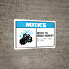 Notice: Wash Hands Always After Using Toilet ANSI Landscape - Wall Sign