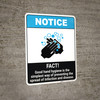 Notice: FACT Good Hand Hygiene Prevents Disease ANSI Portrait - Wall Sign