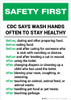 Safety First: CDC Wash Hands Often Portrait - Wall Sign