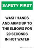 Safety First: Wash Hands Safety Portrait - Wall Sign