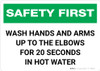Safety First: Wash Hands Safety Landscape - Wall Sign