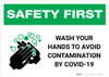Safety First: Wash Your Hands to Avoid COVID-19 Landscape - Wall Sign Safety First: Wash Your Hands to Avoid COVID-19 Landscape - Wall Sign