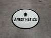 Anesthetics Arrow Straight Circular - Floor Sign Anesthetics Arrow Straight Circular - Floor Sign