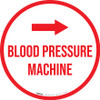 Blood Pressure Machine Arrow Right Circular - Floor Sign