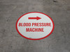 Blood Pressure Machine Arrow Right Circular - Floor Sign