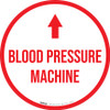 Blood Pressure Machine Arrow Straight Circular - Floor Sign
